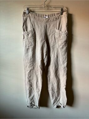 C&C California Linen Blend Tan Joggers